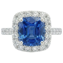 Afbeelding in Gallery-weergave laden, Sri Lanka Saffier Diamanten Ring Goud Wit 14K 3.35 Karaat