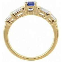 Afbeelding in Gallery-weergave laden, Sri Lanka blauwe saffier 2,51 karaats ring geel goud 14K