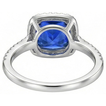 Afbeelding in Gallery-weergave laden, echte round saffier 3.30karaat ring op wit