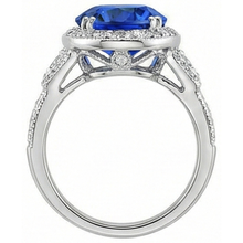 Afbeelding in Gallery-weergave laden, Sri Lanka blauwe saffier Natuurlijke echte diamanten ( niet in een laboratorium gekweekt ) ring 5,33 karaat wit goud 14K nieuw