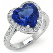 Afbeelding in Gallery-weergave laden, Sri Lanka Blauwe Saffier uit de aarde gewonnen Diamanten Ring Witgoud 4.5 Ct
