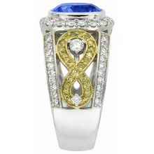 Afbeelding in Gallery-weergave laden, echte round diamant 3.26karaat ring bovenaanzicht