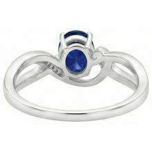 Afbeelding in Gallery-weergave laden, Sri Lanka blauwe saffier lint ring 2.90 ct wit goud 14k