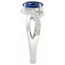 Afbeelding in Gallery-weergave laden, Sri Lanka blauwe saffier lint ring 2.90 ct wit goud 14k