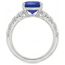 Afbeelding in Gallery-weergave laden, echte round saffier 3.25karaat ring op wit