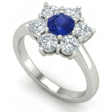 Afbeelding in Gallery-weergave laden, echte round diamant 4karaat ring close-up detail