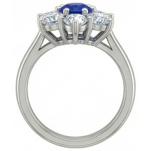 Afbeelding in Gallery-weergave laden, echte round diamant 4karaat ring met diamantaccenten
