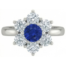 Afbeelding in Gallery-weergave laden, echte round diamant 4karaat ring zijaanzicht