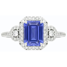 Afbeelding in Gallery-weergave laden, echte emerald saffier 4.50karaat ring zijaanzicht