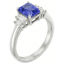 Afbeelding in Gallery-weergave laden, echte saffier 2.50karaat ring close-up detail