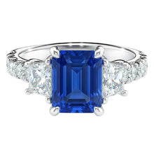 Afbeelding in Gallery-weergave laden, echte round diamant 3.50karaat ring close-up detail