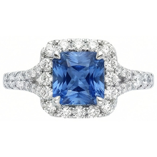Afbeelding in Gallery-weergave laden, echte round diamant 3karaat ring bovenaanzicht