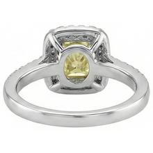 Afbeelding in Gallery-weergave laden, Stralende geslepen gele saffier edelsteen ring wit goud Natuurlijke echte diamant ( niet in het laboratorium gekweekt ) 2,5 ct.