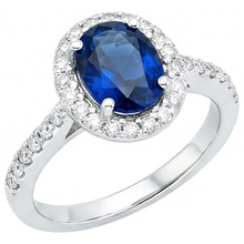 Afbeelding in Gallery-weergave laden, echte round saffier 1.90karaat ring close-up detail