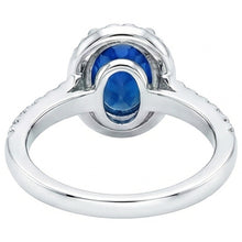 Afbeelding in Gallery-weergave laden, echte round saffier 1.90karaat ring op wit