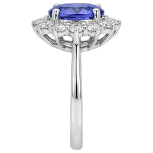 Afbeelding in Gallery-weergave laden, Tanzaniet Diamanten Ring Bloemstijl Dame Gouden Sieraden 2 Karaat