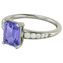 Afbeelding in Gallery-weergave laden, Tanzaniet en Natuurlijke uit de aarde gewonnen Diamanten 3.85 Karaat Ring Witgoud 14K Prong Gezet
