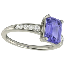 Afbeelding in Gallery-weergave laden, Tanzaniet en Natuurlijke uit de aarde gewonnen Diamanten 3.85 Karaat Ring Witgoud 14K Prong Gezet