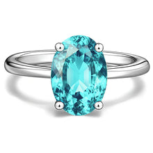 Afbeelding in Gallery-weergave laden, Tijdloze 3ct Paraiba Solitaire Ring