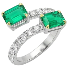 Afbeelding in Gallery-weergave laden, Stralend Edelsteen Ring 2 karaat – zijaanzicht