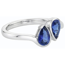 Afbeelding in Gallery-weergave laden, echte pear diamant 2karaat ring profielweergave