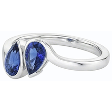 Afbeelding in Gallery-weergave laden, echte pear diamant 2karaat ring op wit