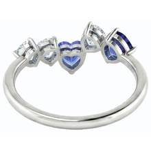 Afbeelding in Gallery-weergave laden, Toi et Moi Hart Diamant & Saffier Ring 3.50 Karaat Vrouwen Sieraden