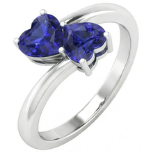 Afbeelding in Gallery-weergave laden, echte heart diamant 1.50karaat ring bovenaanzicht