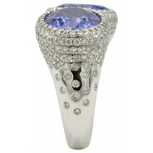 Afbeelding in Gallery-weergave laden, Toi et Moi Tanzanite Solitaire-ring met Natuurlijke echte diamanten ( niet in een laboratorium gekweekt ) accenten 5,50 karaat