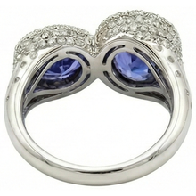 Afbeelding in Gallery-weergave laden, Toi et Moi Tanzanite Solitaire-ring met Natuurlijke echte diamanten ( niet in een laboratorium gekweekt ) accenten 5,50 karaat