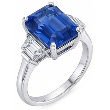 Afbeelding in Gallery-weergave laden, echte diamant 3.50karaat ring zijaanzicht
