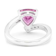 Afbeelding in Gallery-weergave laden, Triljoen geslepen roze saffier Natuurlijke echte diamanten ( niet in een laboratorium gekweekt ) ring witgouden sieraden 1,25 ct