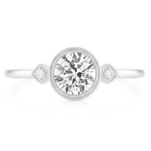 Afbeelding in Gallery-weergave laden, Trilogie Ring 14K Witgoud met Fijne Diamant – 2 karaat