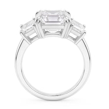 Afbeelding in Gallery-weergave laden, Trouwring met 3 Stenen, Asscher & Trapezium Natuurlijke Echte Diamanten (Niet labgekweekt) 7.50 Karaat 14K Goud