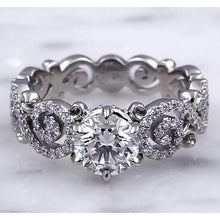 Afbeelding in Gallery-weergave laden, Trouwring Stijl Ring 3,50 Karaat Ronde Echt Diamanten 6 Prong Setting