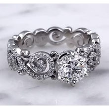 Afbeelding in Gallery-weergave laden, Trouwring Stijl Ring 3,50 Karaat Ronde Echt Diamanten 6 Prong Setting