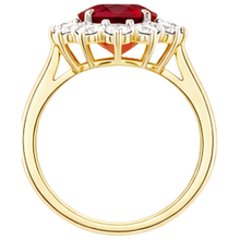 Afbeelding in Gallery-weergave laden, Tweekleurig goud 14K 4.75 ct rode robijn met Natuurlijke echte diamanten ( niet in een laboratorium gekweekt ) ring Nieuw