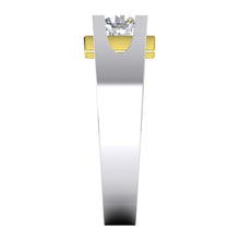 Afbeelding in Gallery-weergave laden, Tweekleurige Solitaire Echt Diamanten Ring Voor Heren 1 Karaat