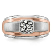 Afbeelding in Gallery-weergave laden, echte round diamant 1karaat ring zijaanzicht