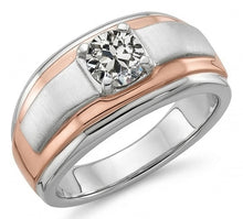 Afbeelding in Gallery-weergave laden, echte round diamant 1karaat ring close-up detail