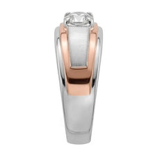 Afbeelding in Gallery-weergave laden, echte round diamant 1karaat ring bovenaanzicht