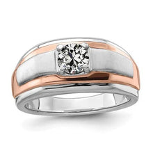 Afbeelding in Gallery-weergave laden, echte round diamant 1karaat ring vooraanzicht