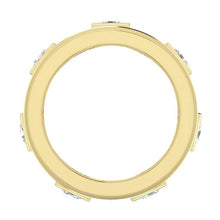 Afbeelding in Gallery-weergave laden, Unieke Heren Ring Twee Kleurig Met Prinses Geslepen Natuurlijke Aarde Gedolven Diamanten