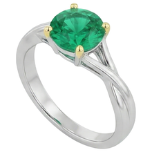 Afbeelding in Gallery-weergave laden, Geraffineerd Edelsteen Ring 2 karaat – profielaanzicht