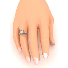 Afbeelding in Gallery-weergave laden, Verborgen Halo Ronde Pave Echt Diamant Ring