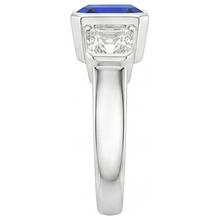 Afbeelding in Gallery-weergave laden, echte asscher diamant 2karaat ring bovenaanzicht