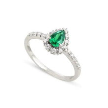 Afbeelding in Gallery-weergave laden, Verlovingsring 4,80 karaat Groente smaragd met diamanten witgoud 14K