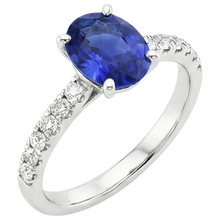 Afbeelding in Gallery-weergave laden, echte round diamant 4.25karaat ring zijaanzicht