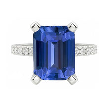 Afbeelding in Gallery-weergave laden, echte round diamant 3karaat ring bovenaanzicht