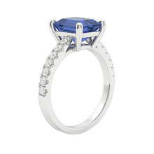 Afbeelding in Gallery-weergave laden, echte round diamant 3karaat ring profielweergave